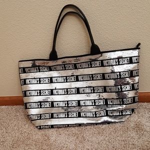 Victoria secret LG sequins bag NWOT